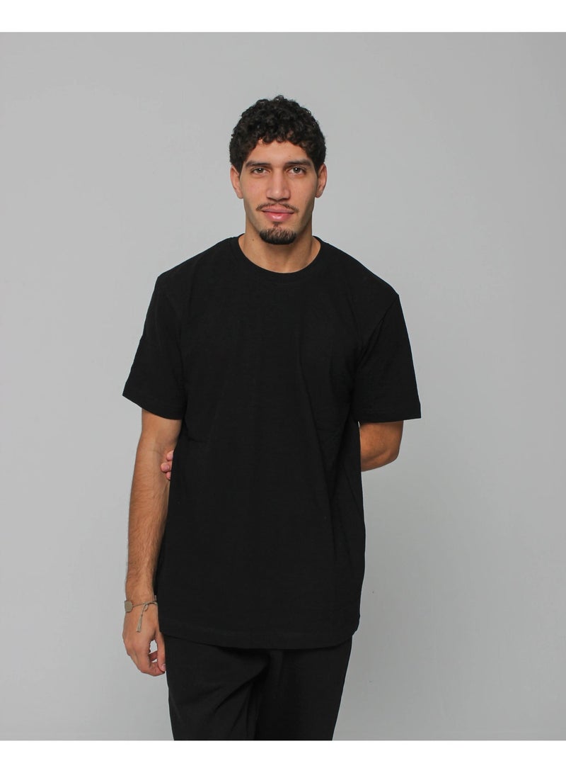 Basic Look Heavy weight textured t-shirt - Image 1